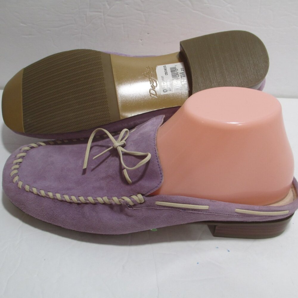 NWD Dexflex Size 10M Lavender Leather Moccasin Loafers Slip On Shoes